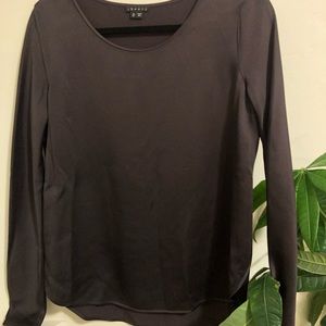 Theory Long Sleeve Eggplant Blouse